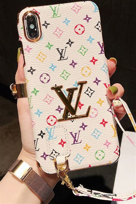 white Louis Vuitton phone case